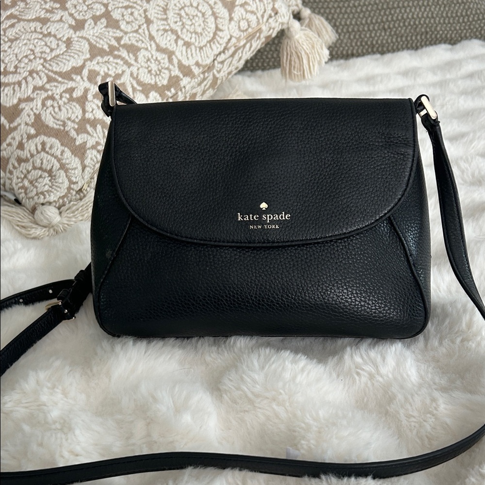 Kate Spade Black Pebbled Leather Crossbody Bag